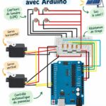 Un suiveur solaire en fonctionnement, axé sur une disposition de panneaux solaires utilisant Arduino.