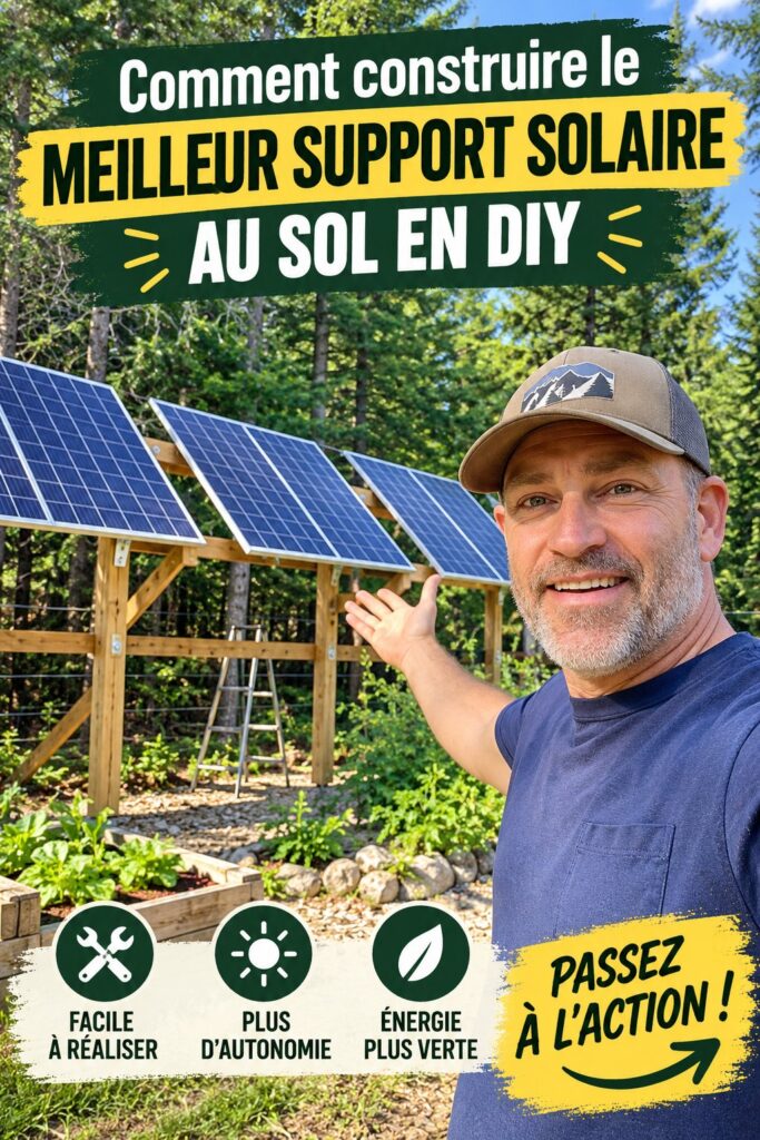 Montage d'un support solaire DIY dans un jardin élégant