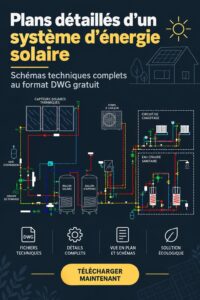 Illustration d'un système énergétique solaire installé sur un toit résidentiel