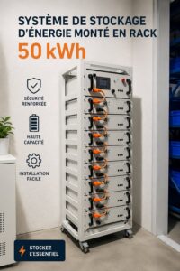 Système de stockage d'énergie moderne installé dans une maison contemporaine.