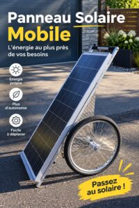 Tiny house mobile moderne avec panneaux solaires sur le toit