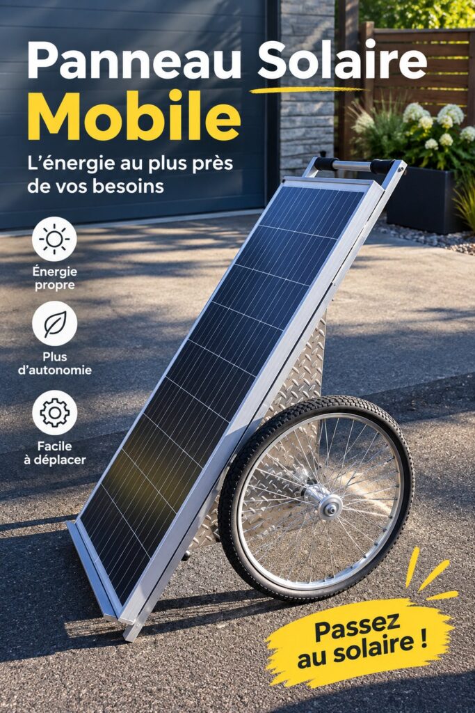 Tiny house mobile moderne avec panneaux solaires sur le toit