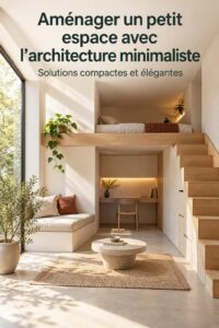 Aménagement d'un petit espace de vie avec une décoration minimaliste professionnelle.