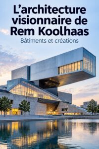 Architecture moderne inspirée par Rem Koolhaas, avec des lignes audacieuses et des designs innovants.