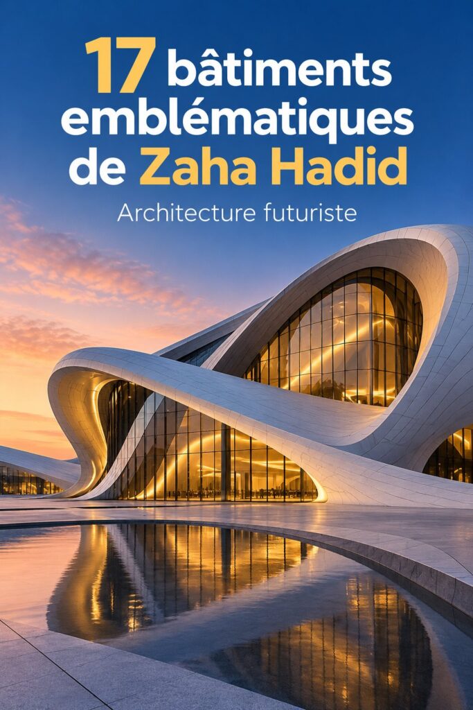 Vue d'un bâtiment emblématique de Zaha Hadid avec ses lignes fluides
