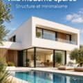Visualisation d'une villa moderne épurée avec une architecture contemporaine.