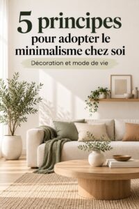Intérieur minimaliste avec mobilier épuré et décoration simple.