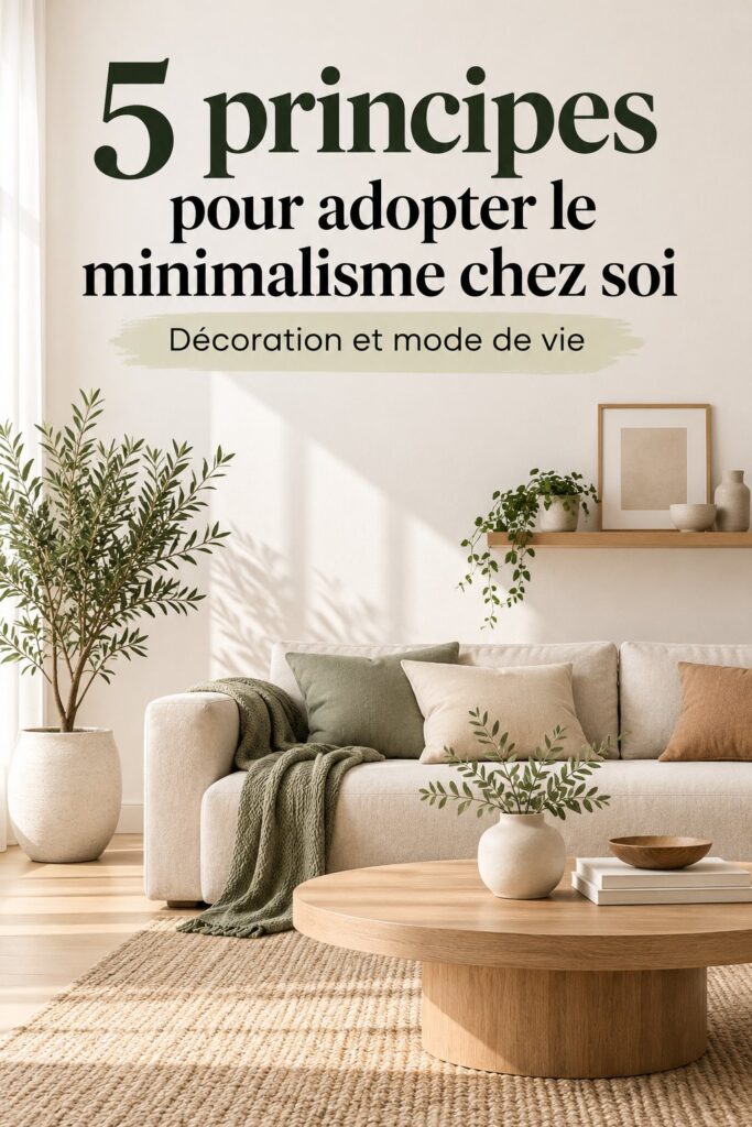 Intérieur minimaliste avec mobilier épuré et décoration simple.