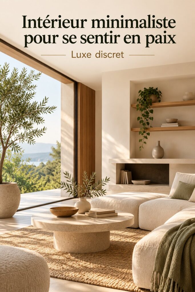 Un intérieur minimaliste apaisant avec une décoration simple et élégante