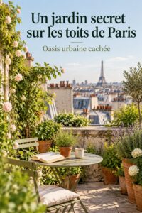 Jardin secret Hermès sur un toit de Paris avec des plantes luxuriantes