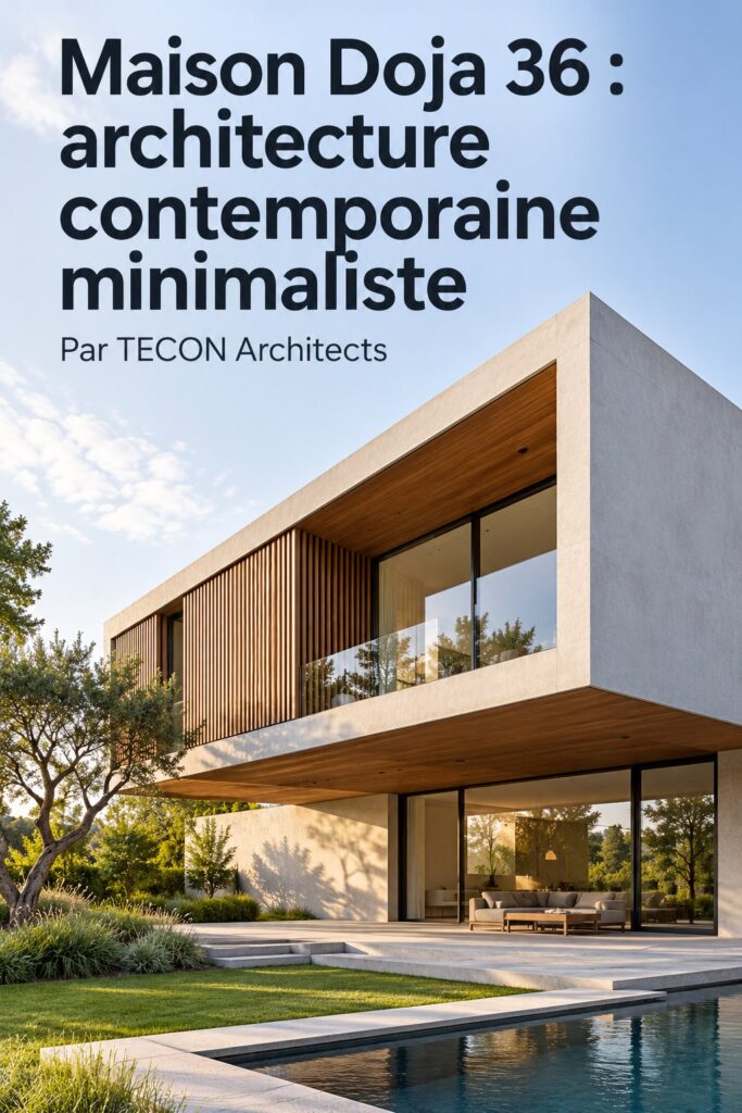 Vue de la maison Doja 36, un exemple d'architecture contemporaine minimaliste.