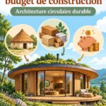 Maison ronde moderne contemporaine avec un jardin verdoyant