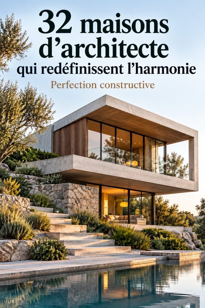 Une maison d'architecte moderne avec des lignes épurées et une grande luminosité