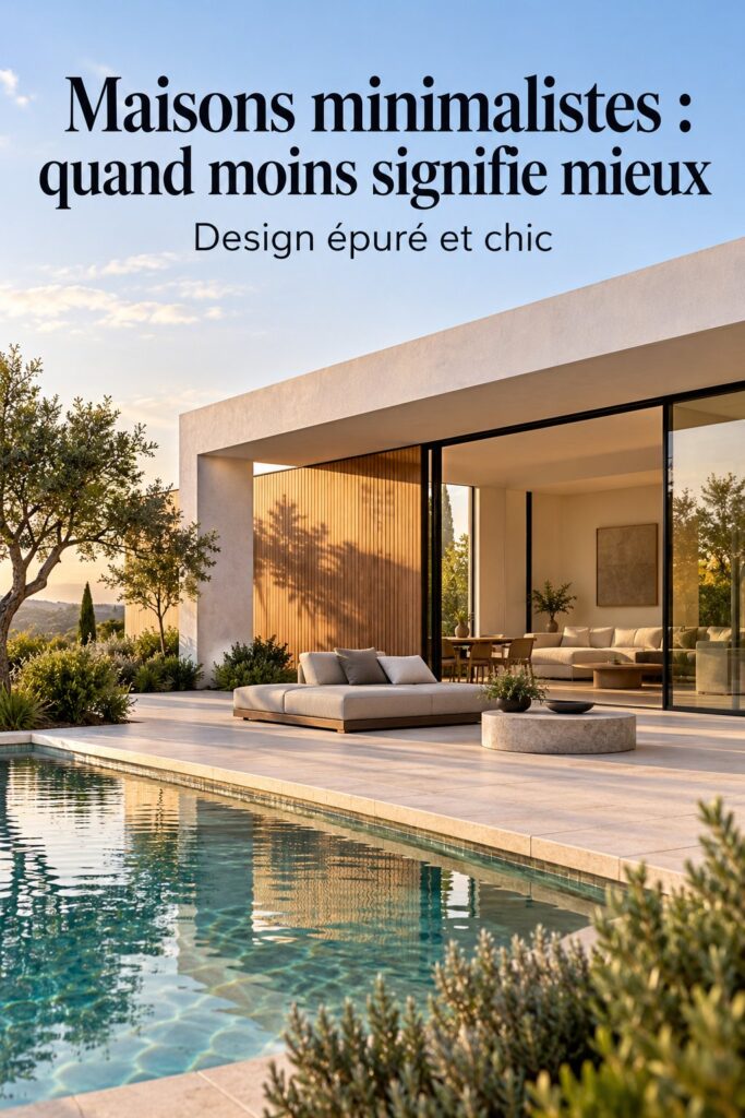 Intérieur d'une maison minimaliste avec des lignes épurées et un décor simple