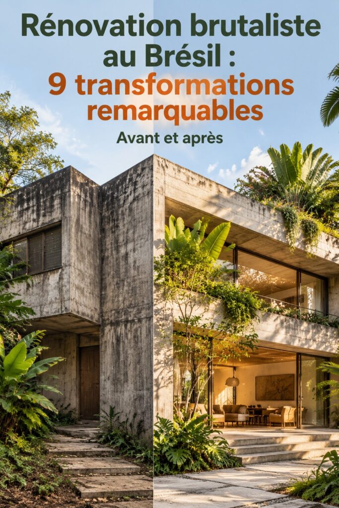 Transformation d'une maison brutaliste au Brésil avec éléments modernes
