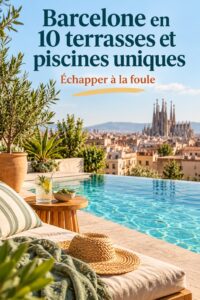 Terrasse moderne à Barcelone avec piscine et vue dégagée