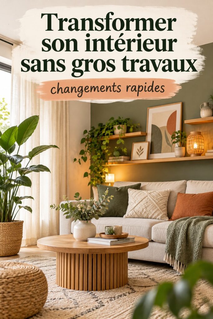 Un salon moderne réaménagé avec goût sans gros travaux