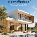 Villa minimaliste contemporaine avec architecture géométrique épurée.